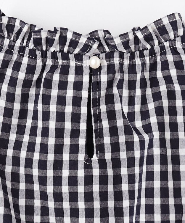 ANY KIDS ニットベスト × ワンピース セット ネイビー×ギンガム