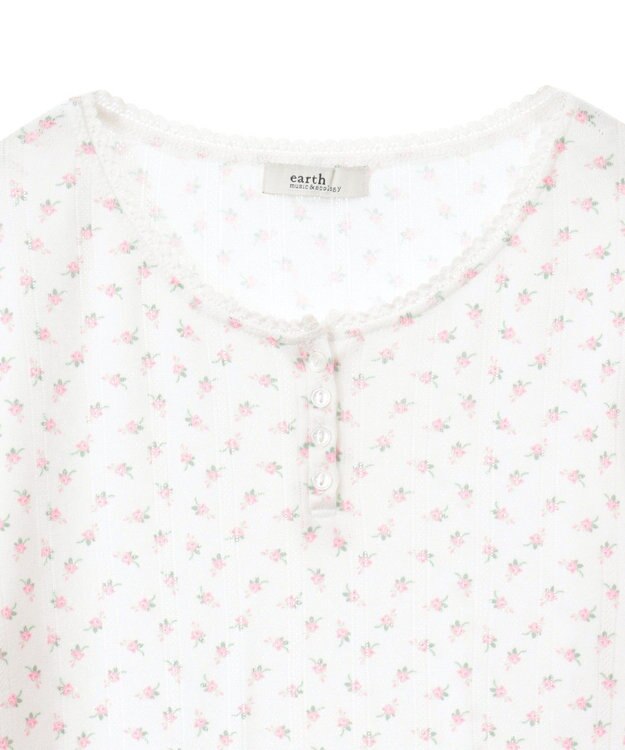 earth music&ecology アイレットジャカードタイトプルオーバー Pink