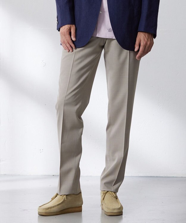 J.PRESS MEN 【PEPPIN MERINO COMFORT】ジオメトリックドビー スラックス ベージュ系