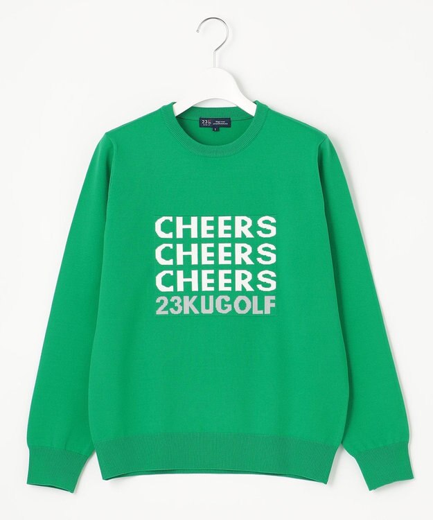 23区GOLF 軽量さが自慢！【WOMEN】ＣＨＥＥＲＳ ロゴニット グリーン系