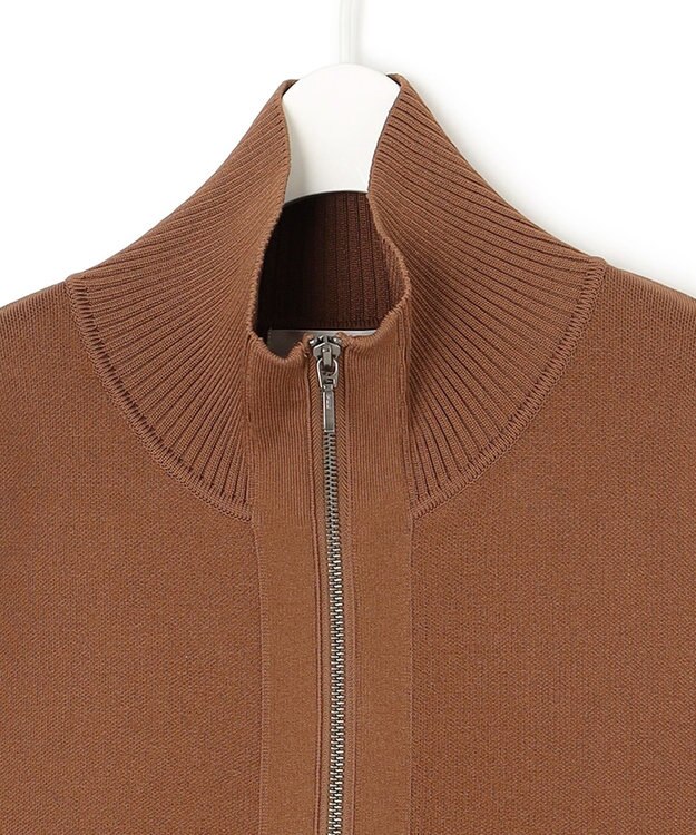 ICB 【洗える】シンセティックダブルフェイス ニットトラックジャケット コーヒー系