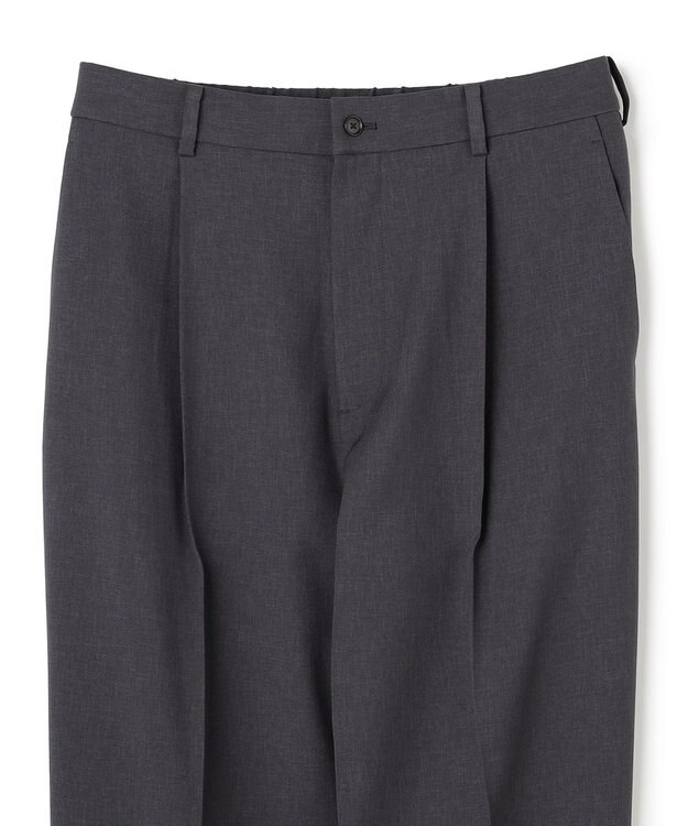 UNFILO MENS 【ストレッチ/イージーケア】WOOL TOUCH 機能美パンツ ワイド チャコール