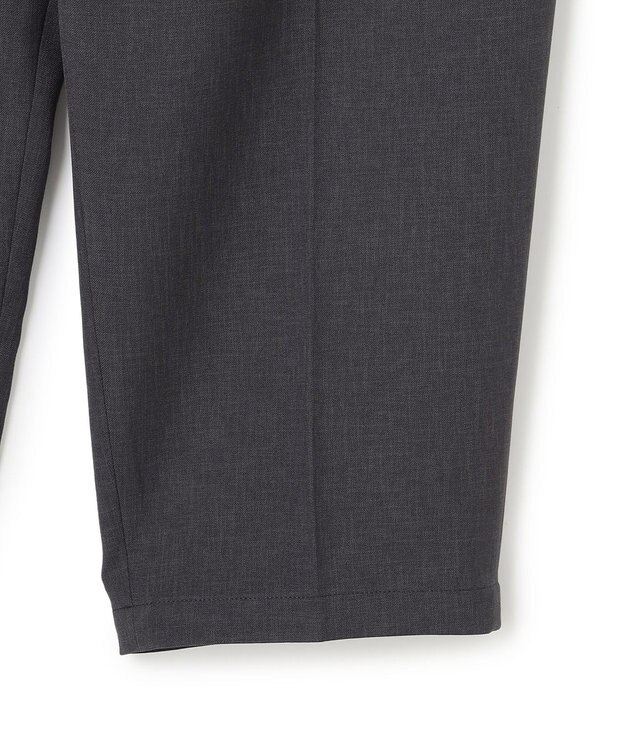 UNFILO MENS 【ストレッチ/イージーケア】WOOL TOUCH 機能美パンツ ワイド チャコール