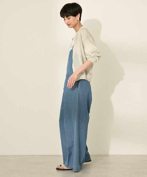 AMERICAN HOLIC シアークルーネックニットカーディガン Silver