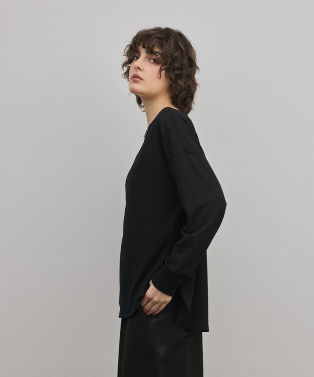 GRACE CONTINENTAL シアーワッフルカットトップ ブラック