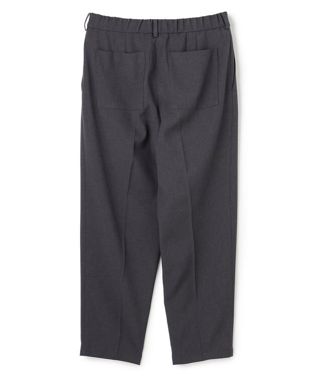 UNFILO MENS 【ストレッチ/イージーケア】WOOL TOUCH 機能美パンツ ワイド チャコール