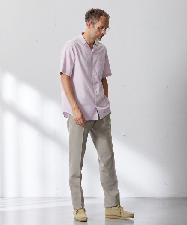 J.PRESS MEN 【PEPPIN MERINO COMFORT】ジオメトリックドビー スラックス ベージュ系