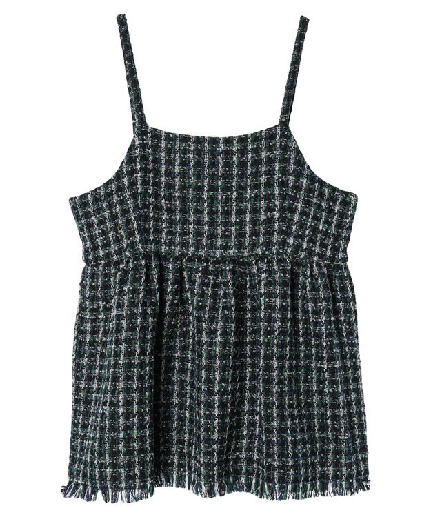 Green Parks ・ＥＬＥＮＣＡＲＥ　ＤＵＥ　ツイードバックリボンキャミ Green