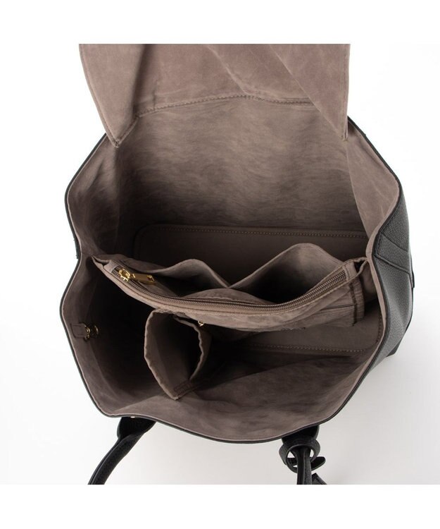 UNBILLION cachecache ショルダー付きパーテーション合成皮革トートL ブラック