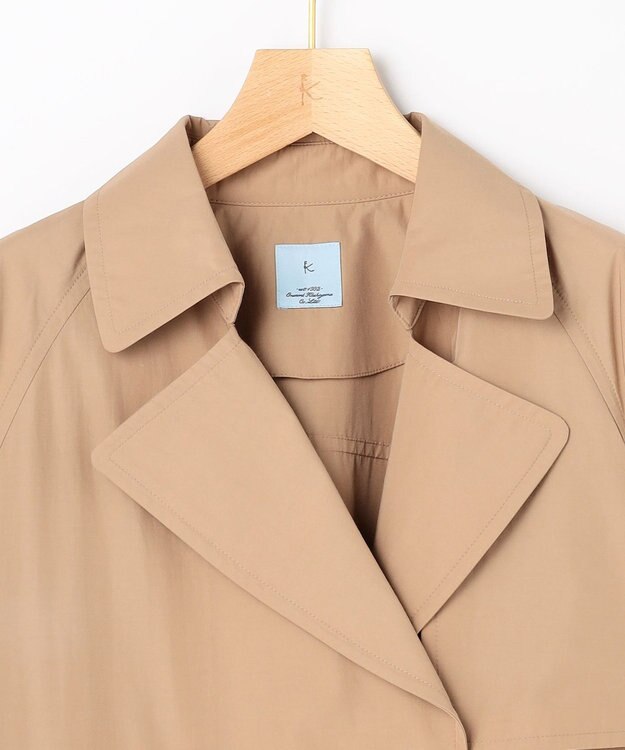 組曲 S タイプライターショート トレンチコート キャメル系