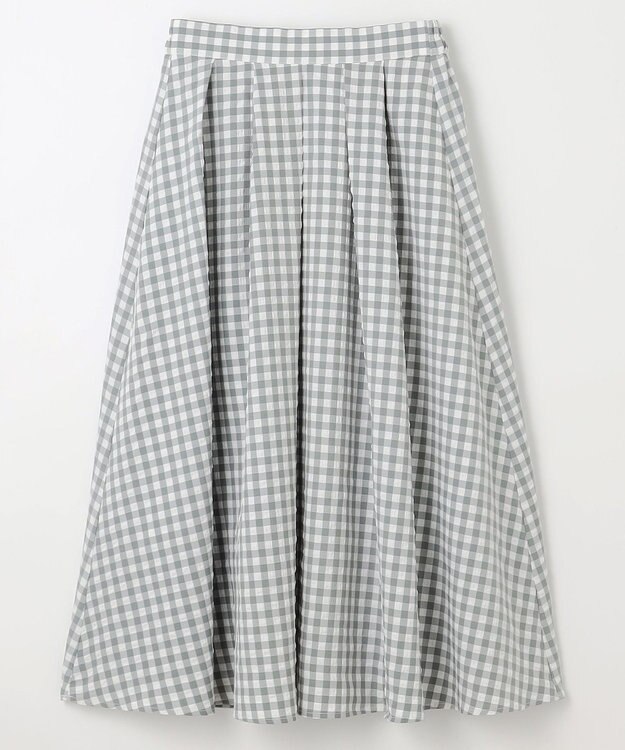 ANY 【ウエストゴム】ギンガムフレアスカート グリーンギンガム