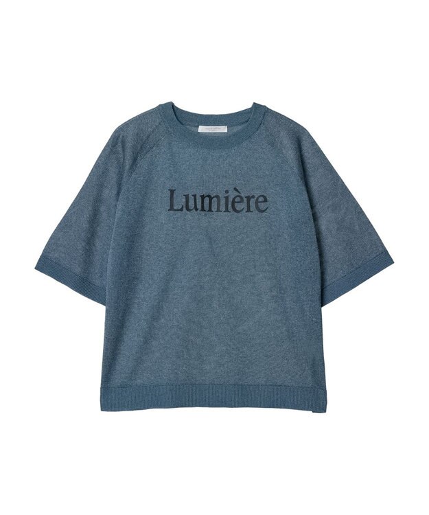 Green Parks シアーロゴニットプルオーバー Blue