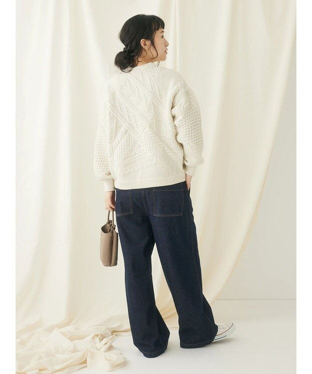 CRAFT STANDARD BOUTIQUE リサイクルポリエステルパッチワークプルオーバー Ivory