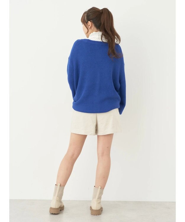 earth music&ecology 起毛レースハイネックインナー Ivory