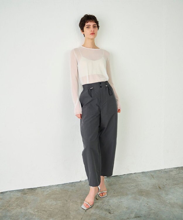 GRACE CONTINENTAL ライトイージーパンツ グレー