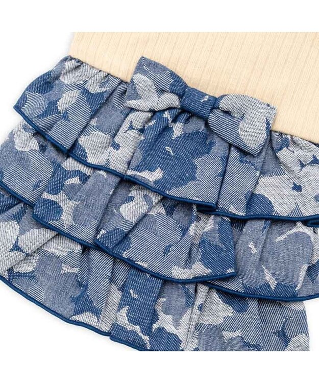 PET PARADISE J.PRESS ジャガード スカートつなぎ 小型犬 グレー×ベージュ