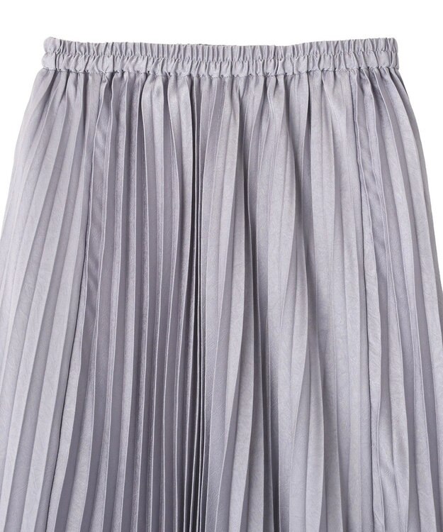 YECCA VECCA サテンプリーツスカート Grayish Blue