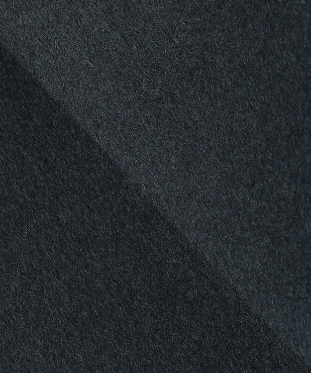 23区 ウールカシミヤビーバー ノーカラー コート ダークグリーン系