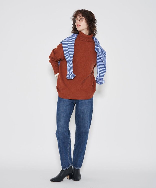 J.PRESS YORK STREET 【WOMEN】タートルネック ニット オレンジ系