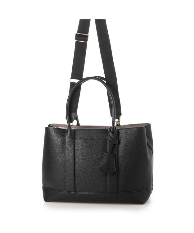 UNBILLION cachecache ショルダー付きパーテーション合成皮革トートL ブラック