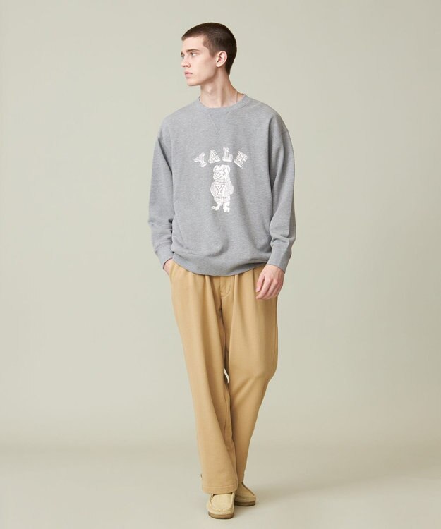 J.PRESS YORK STREET 【UNISEX】YALEブルドック裏毛スウェット ライトグレー系