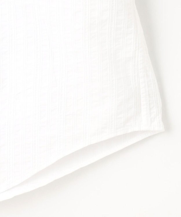 JOSEPH ABBOUD 【キングサイズ・オーガニックコットン使用】オーガニックコードストライプ ホワイトシャツ ホワイト系