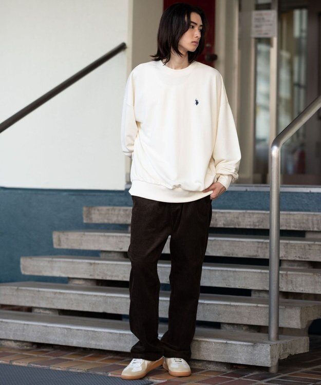 WEGO 【WEB限定/ユニセックス着用ITEM】別注USPOLOワンポイントPO オフホワイト