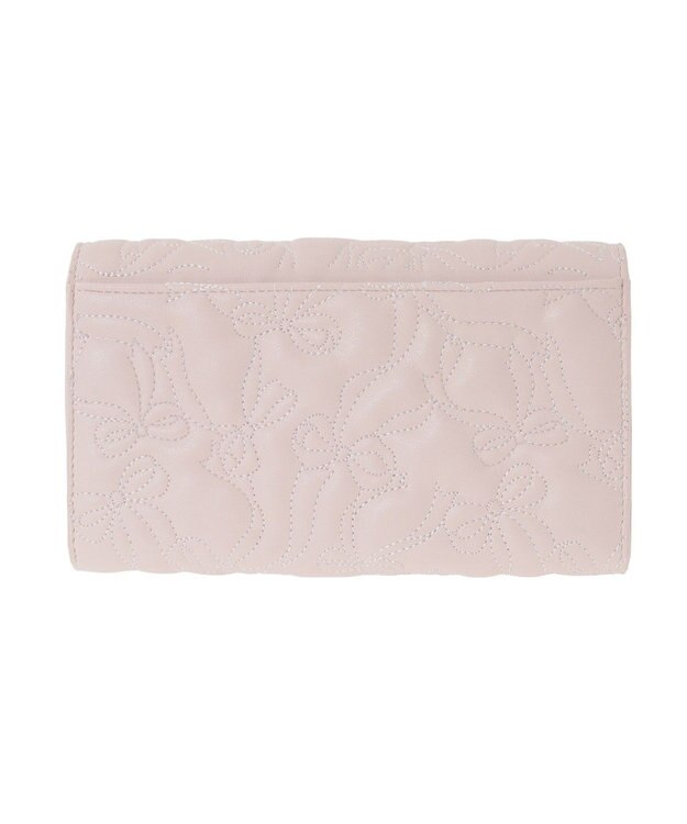 Maison de FLEUR リボンキルティングロングウォレット Pink