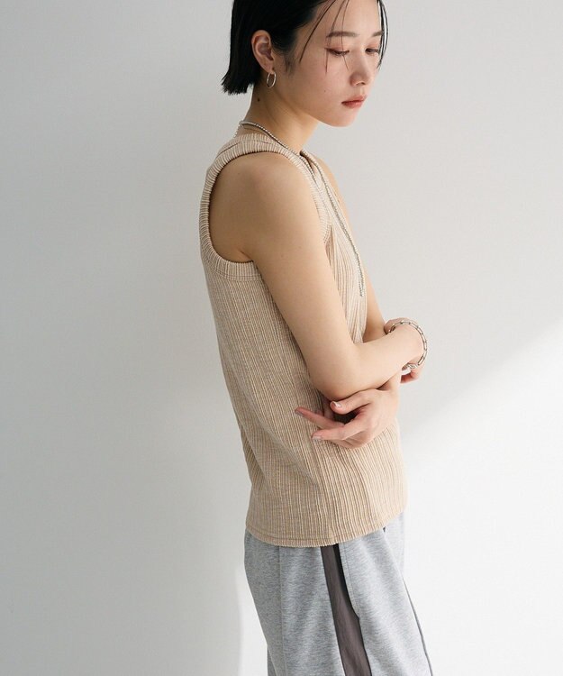 Green Parks メランジタンクトップ Beige