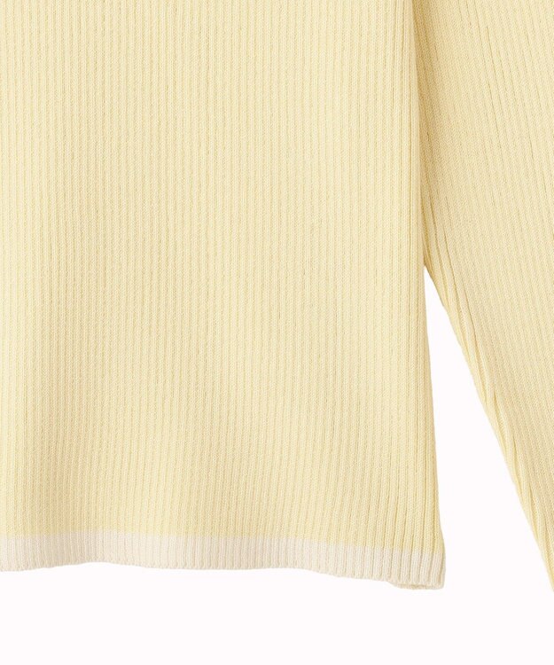 earth music&ecology バイカラーヘンリーネックニットプルオーバー Light Yellow