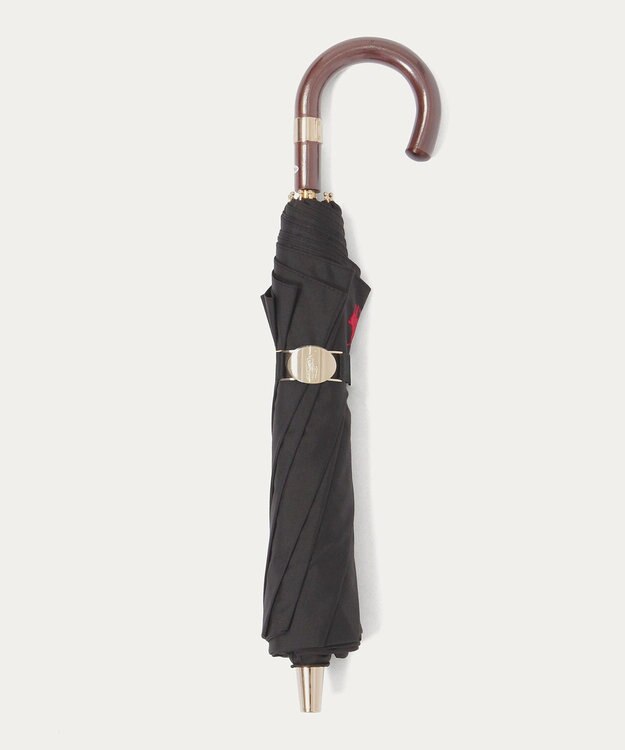MOONBAT POLO RALPH LAUREN（ポロ ラルフローレン）晴雨兼用日傘 ワンポイント ポロポニー 無地  折りたたみ傘 楽折 遮光 遮熱 UV ブラック
