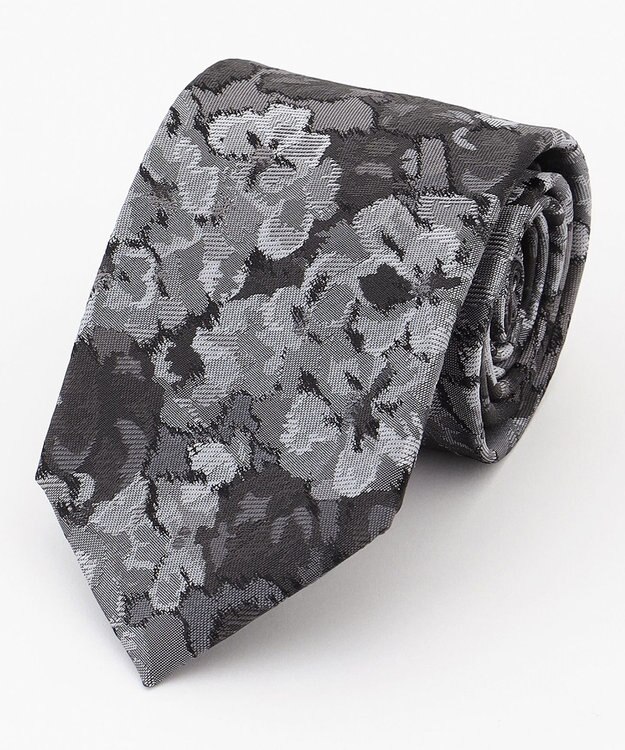 JOSEPH HOMME ペインティングフラワー　ネクタイ グレー系7