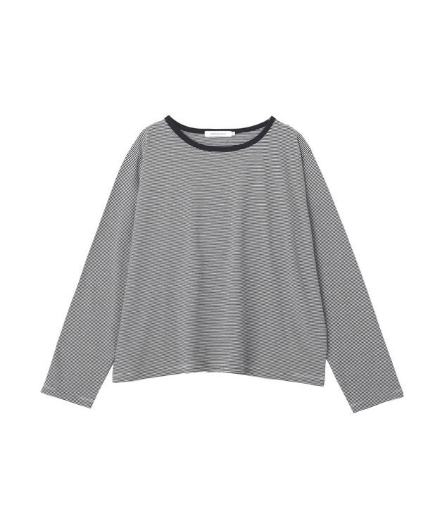 AMERICAN HOLIC シアーカラーボーダープルオーバー Dark Navy