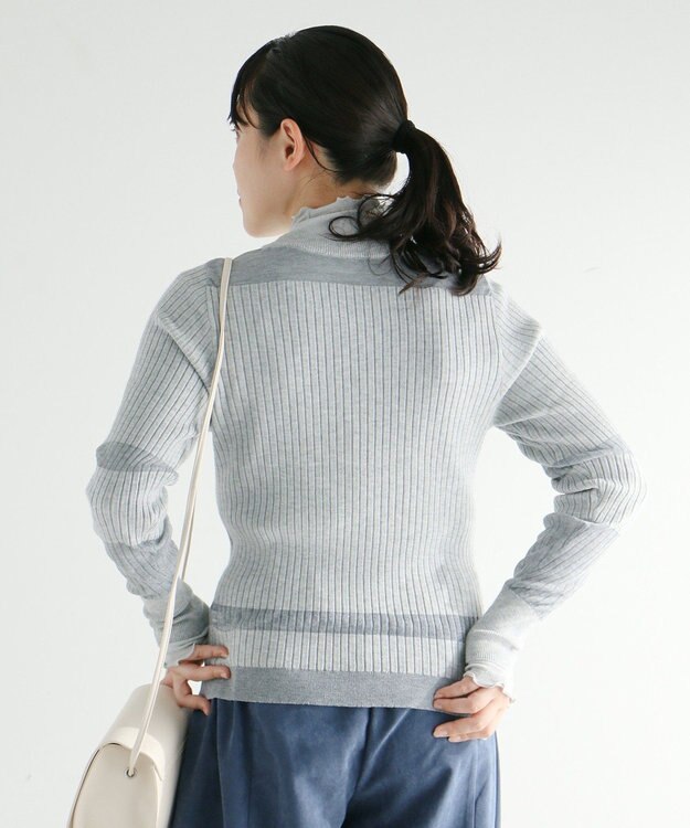 CRAFT STANDARD BOUTIQUE シアーニット長袖プルオーバー Gray