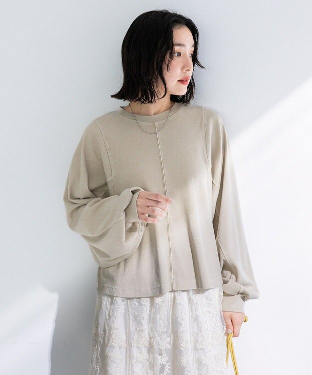 Green Parks ウ゛ィンテージ加工ドルマンカットプルオーバー Beige