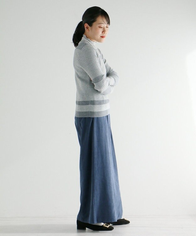 CRAFT STANDARD BOUTIQUE シアーニット長袖プルオーバー Gray