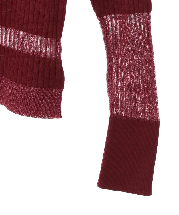 CRAFT STANDARD BOUTIQUE シアーニット長袖プルオーバー Bordeaux