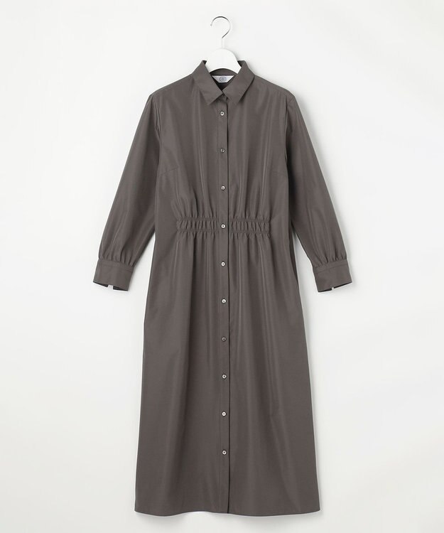 J.PRESS LADIES L 【WEB限定カラーあり】TC ライトタンブラー シャツワンピース スレート系