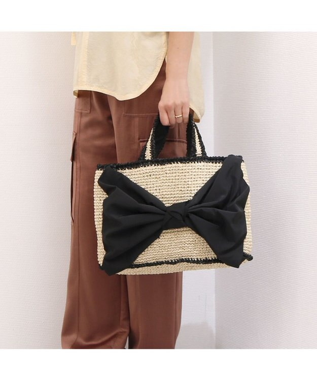 UNBILLION カカトゥ kakatoo / リボンスクエアクロッシェバッグ ブラック