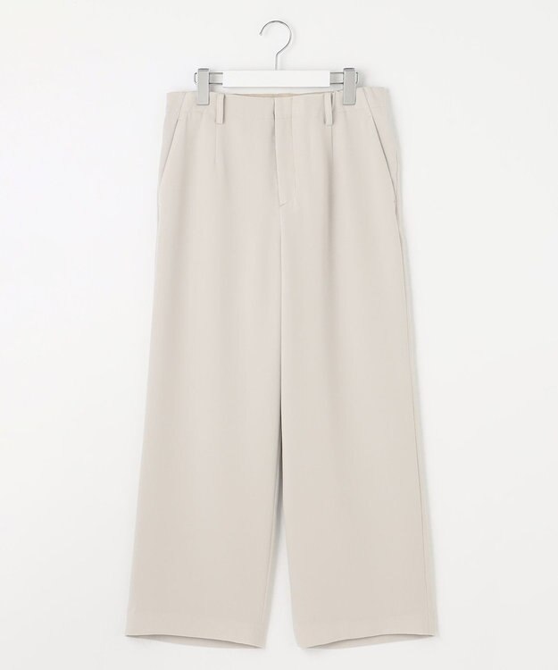 J.PRESS LADIES L 【WEB限定カラーあり・洗える】セラテリーダブルクロス セミワイド パンツ ベージュ系