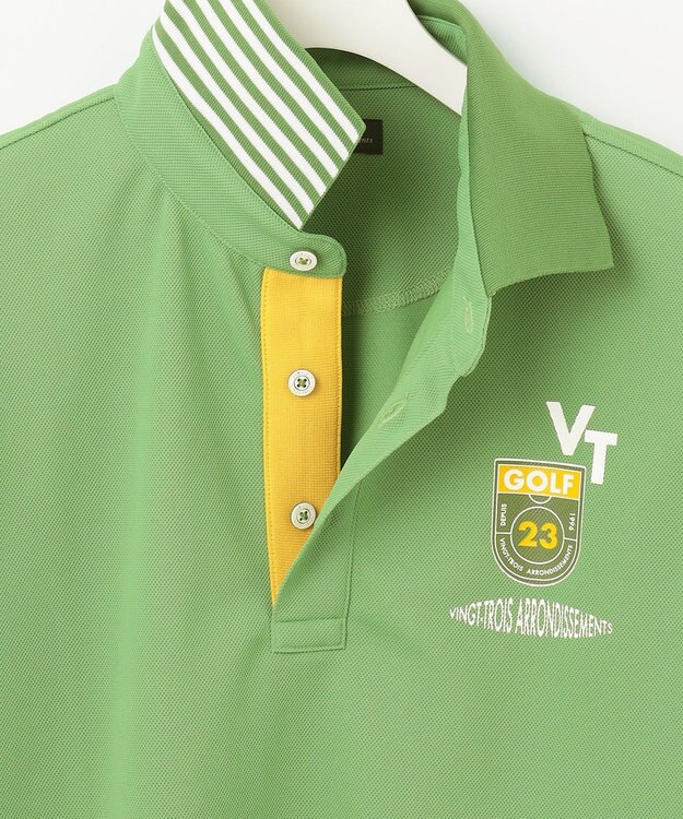 23区GOLF 【MEN】【吸水速乾/UVカット】エイトロックポロシャツ グリーン系