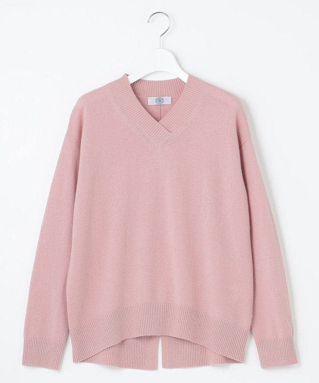 J.PRESS LADIES L 【洗える・WEB限定カラーあり】CASHMERE BLEND Vネック ニット ピンク系