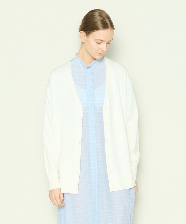 JOSEPH 【洗える】フィールコットン　カーディガン Ivory
