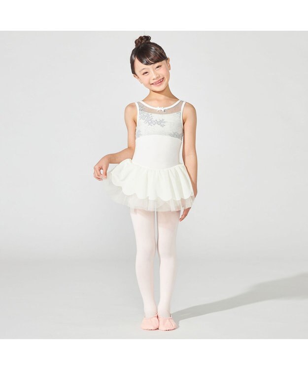 Chacott スカート付レオタード オフホワイト