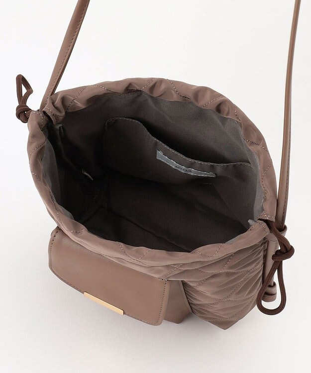 ANY キルティングドロストショルダーバッグ チャコールグレー