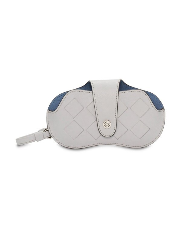 PELLE BORSA ストラップ付きめがねケース Chrono Weave クロノウィーブ 5855 アイスグレー