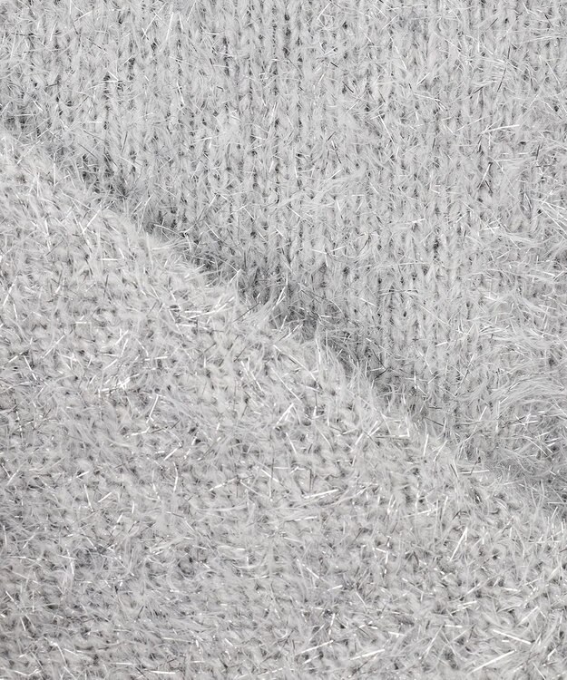 uncrave ラメ シャギー ニット プルオーバー（uncrave STANDARD） シルバー×ライトグレー