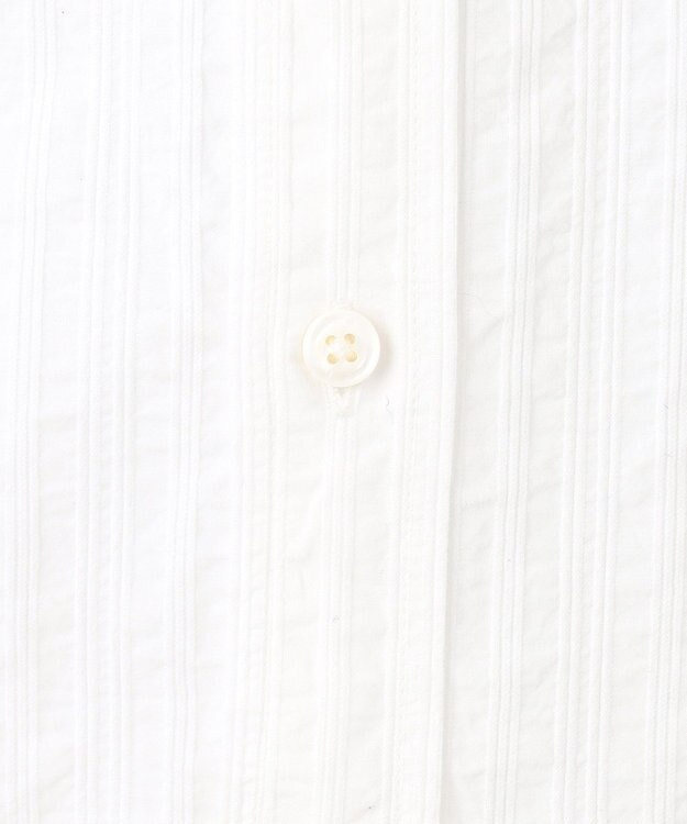 JOSEPH ABBOUD 【キングサイズ・オーガニックコットン使用】オーガニックコードストライプ ホワイトシャツ ホワイト系