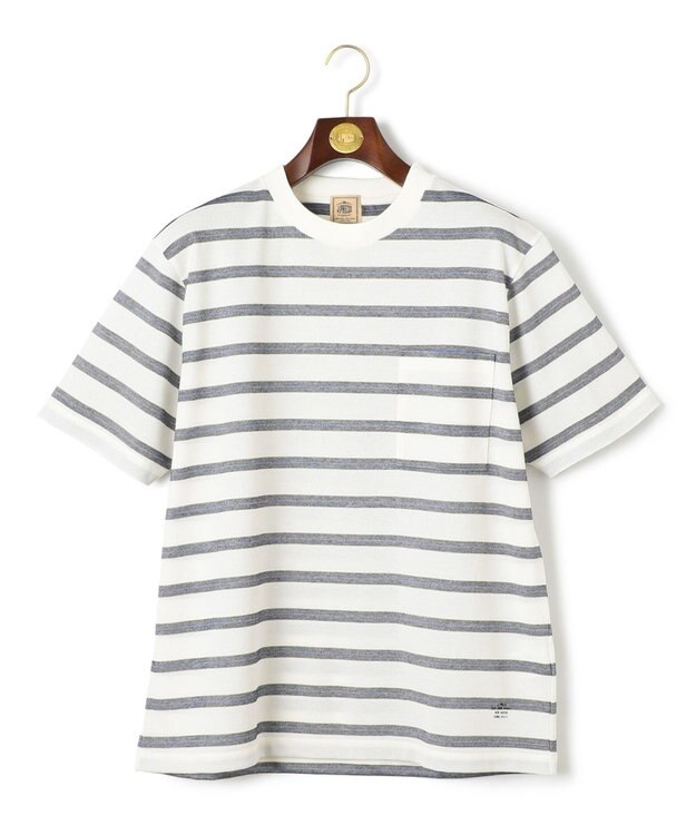 J.PRESS MEN マルチボーダー カノコTシャツ ホワイト系7