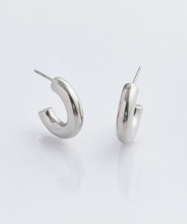 Phoebe 【金属アレルギー対応】ボリュームフープピアス　シルバー/サージカルステンレス シルバー